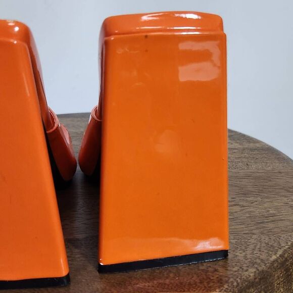 Ego Orange Open-Toe Heels Size 7 Ego Modern Orange Heels - Picture 5 of 10